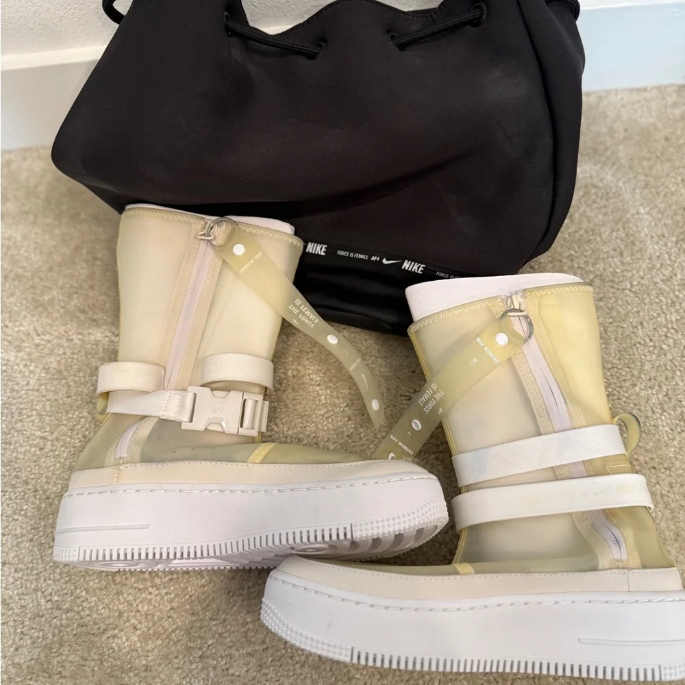 Nike Air Force 1 Sage Hi LX Clear Boot NIB - The Force Is Female - Women Size 7 - Picture 9 of 9